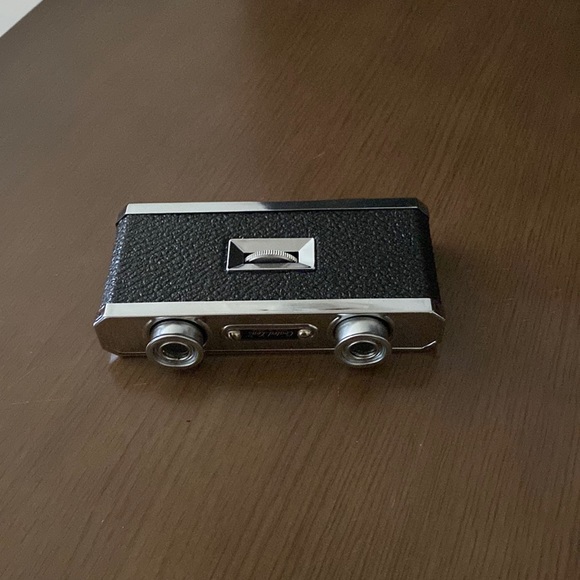 Antique binoculars in silver and black
